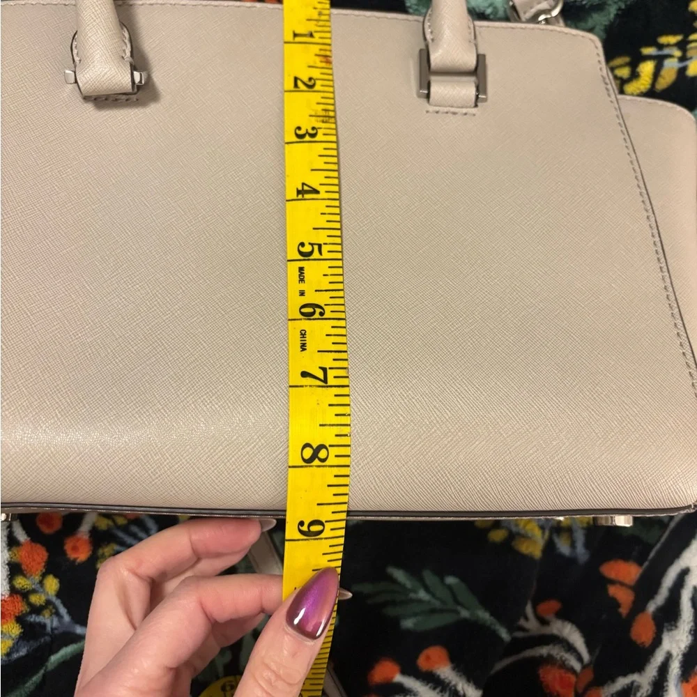 Michael Kors Gray/Very light Pink Studded Satchel